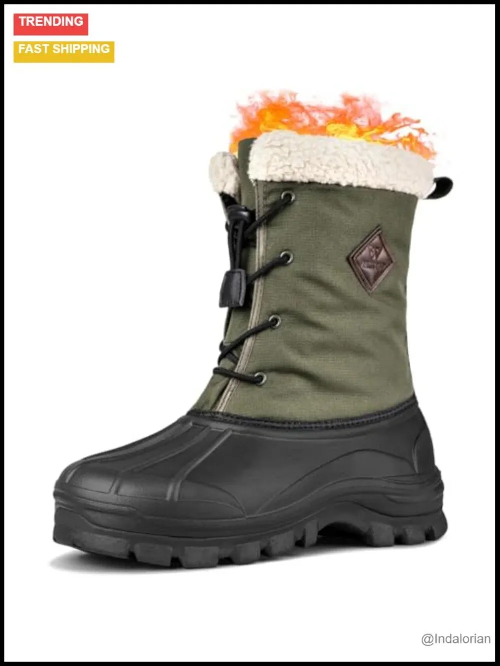 Waterproof Insulated Snow Boots with Graphene Self-Heating Insole Non Slip